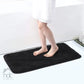 Hdc 40*60, 40*50 CM Modern Everyday Microfiber Anti Skid & Super Absorbent Ultra Soft Bathmat and Shaggy Floor Mats, Non-Slip, Rug for Home, Kitchen and Bathroom, 2 PC Set colour (Black)
