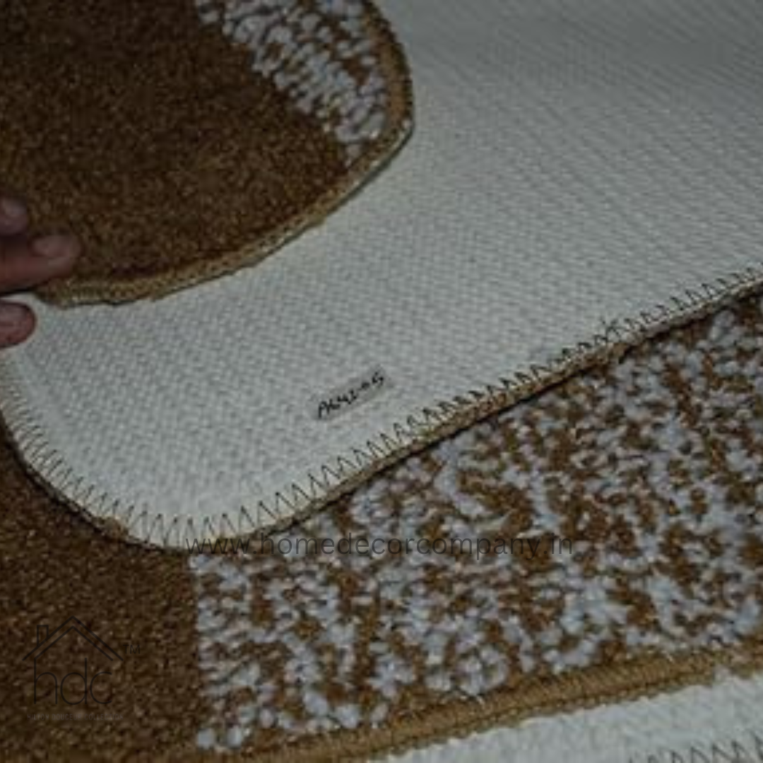 Hdc 40*60, 40*50 CM Modern Solid 1500 GSM A20 Microfiber Contour Mat Super Absorbent/Anti-Skid Contour Mats for Bathroom/Bedroom/Door Mat/Kitchen/Floor Mat (Beige)