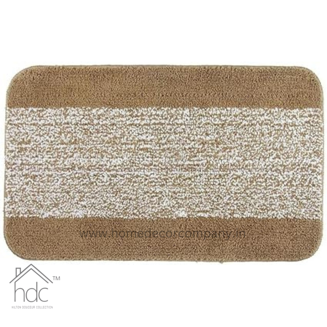 Hdc 40*60, 40*50 CM Modern Solid 1500 GSM A20 Microfiber Contour Mat Super Absorbent/Anti-Skid Contour Mats for Bathroom/Bedroom/Door Mat/Kitchen/Floor Mat (Beige)