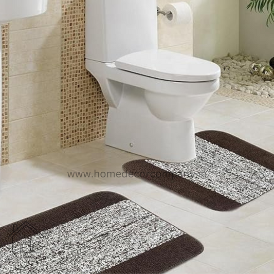 Hdc 40*60, 40*50 CM Modern Solid 1500 GSM A20 Microfiber Contour Mat Super Absorbent/Anti-Skid Contour Mats for Bathroom/Bedroom/Door Mat/Kitchen/Floor Mat (Brown)