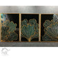Hdc Modern Crystal Painting Set with Golden Frame - 3 Pieces, 16x24 inches
