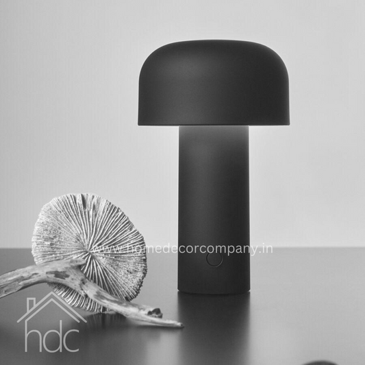 Hdc Wireless LED Portable Table Lamp, USB Rechargeable, Portable, Touch Control Dimmable, 3 Light Color Tunable Table Lamp for Hotel, Cafe, Restaurant, Home, Bedside, Center, Dining (Black)