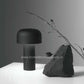Hdc Wireless LED Portable Table Lamp, USB Rechargeable, Portable, Touch Control Dimmable, 3 Light Color Tunable Table Lamp for Hotel, Cafe, Restaurant, Home, Bedside, Center, Dining (Black)