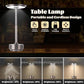 Hdc Wireless Table Lamp, Rechargeable Battery LED Desk Lamp with Touch Control and 3 Color Stepless Dimming,USB Charging Portable Lamp for Restaurant/Camping/Bar/Bedroom(Grey)