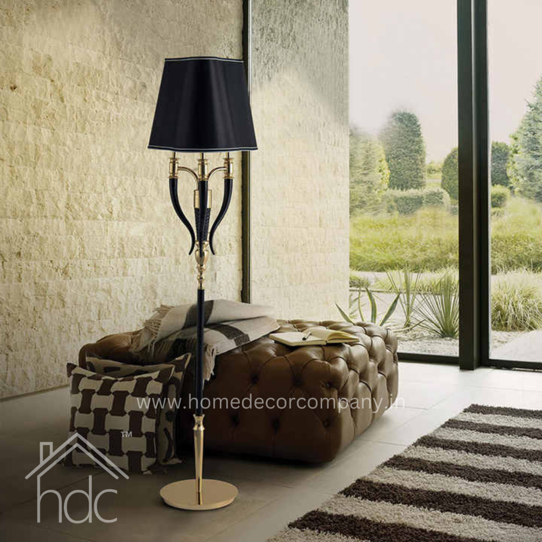 Hdc modern luxury design indoor home stand dining room glass bauhaus office minimalist vertical floor lamps for living room decor