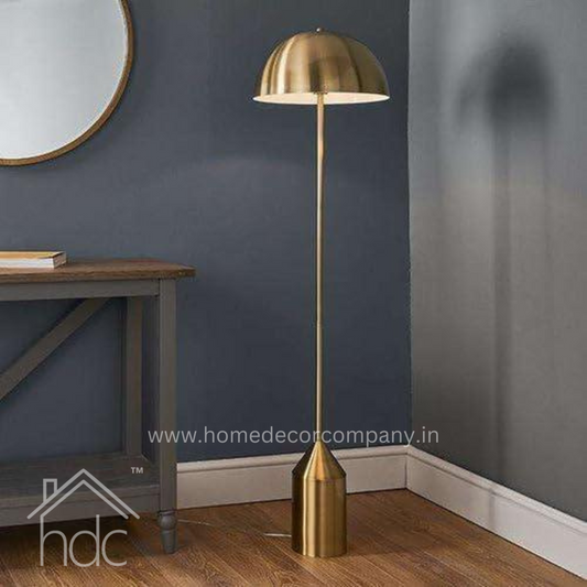 Hdc Antique Brass Metal Floor lamp with Shade Living Room Standing lamp