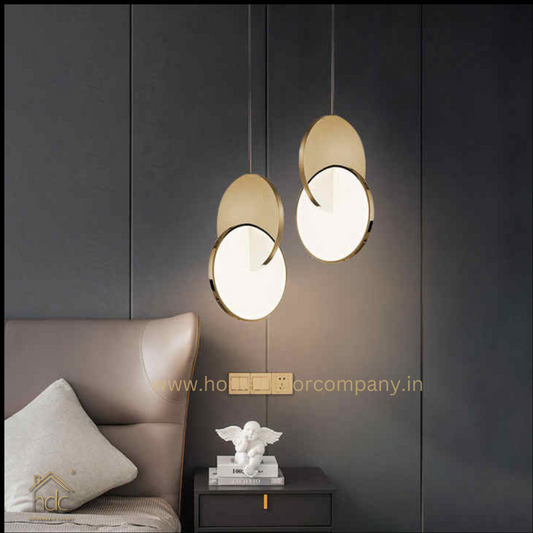HDC Nordic Double Disc Modern Style Round Circle Pendant Lamp