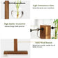 HDC Indoor Propagation Station Wooden Stand With 1 Bulb-Shaped Glass Vases Test Tube (Style 1)