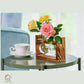 HDC Indoor Propagation Station Wooden Stand With 1 Bulb-Shaped Glass Vases Test Tube (Style 2)