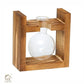 HDC Indoor Propagation Station Wooden Stand With 1 Bulb-Shaped Glass Vases Test Tube (Style 1)