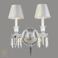 HDC Modern Crystal 2 Arms Wall Sconces Home Bedroom Wall Lamp Crystal Sconce