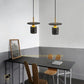 Hdc Modern Nordic Concrete Stone Pendant Hanging Lamp Tarrazzo Chandeliers for Living Dining Room (Black)