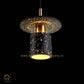 Hdc Modern Nordic Concrete Stone Pendant Hanging Lamp Tarrazzo Chandeliers for Living Dining Room (Black)
