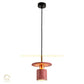 Hdc Modern Nordic Concrete Stone Pendant Hanging Lamp Tarrazzo Chandeliers for Living Dining Room (Pink)