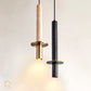 HDC Modern Nordic Modern Minimalist Natural Stone Droplight Pendant Lamp For Living Room Luxury Restaurant (White)