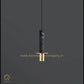Hdc Modern Nordic Modern Minimalist Bedroom Bedside Black Long Line Pendent Lamp Designer Light Luxury Restaurant Natural Stone Droplight (Black)