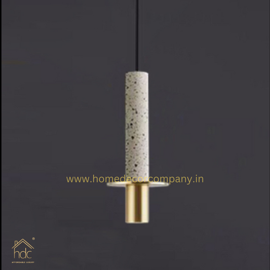 HDC Modern Nordic Modern Minimalist Natural Stone Droplight Pendant Lamp For Living Room Luxury Restaurant (White)