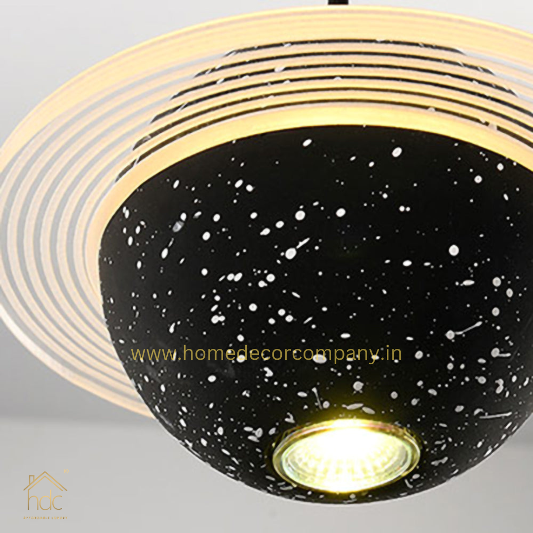 Hdc Modern LED Planet Shape Industrial Cement Hanging Lamps for Restaurant Bar Island Kitchen