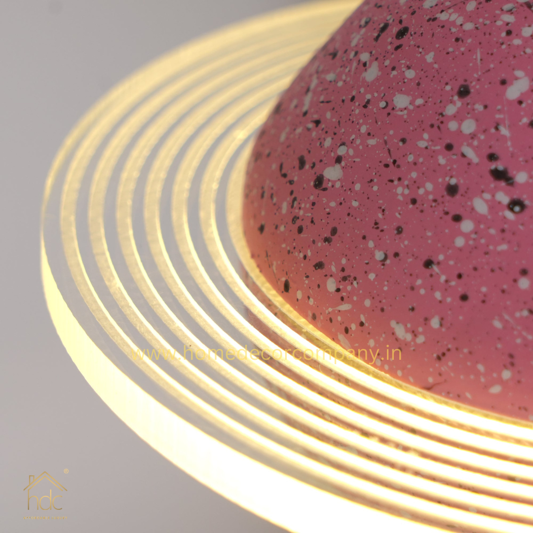 Hdc Modern LED Planet Shape Industrial Cement Hanging Lamps for Restaurant Bar Island Kitchen
