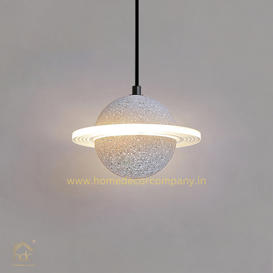 Hdc Modern LED Planet Shape Industrial Cement Pendant Light Hanging Lamps for Restaurant Bar Island Kitchen