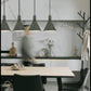Hdc Nordic Modern Pendant Lamp for Beside Bedroom Living Dinning Room Light Creative Hanging Terrazzo Pendant Lighting (Black)