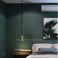 HDC Modern Smoke Slim Glass Pendant Light for Bedside Hanging Light - Warm White