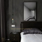 HDC Modern Smoke Slim Glass Pendant Light for Bedside Hanging Light - Warm White