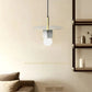 Hdc Nordic Modern Pendant Lamp for Beside Bedroom Square Shape Marble Living Dinning Room Light Creative Hanging Terrazzo Pendant Lighting (White)