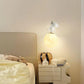 HDC Moon Light Pendant Lamp, 3D Print Night Light, White Resin Bear Hanging Ceiling Lamp, Adjustable Height, Nordic Home Office Bar Decor
