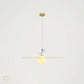 HDC Moon Light Pendant Lamp, 3D Print Night Light, White Resin Bear Hanging Ceiling Lamp, Adjustable Height, Nordic Home Office Bar Decor
