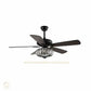 HDC Woodland Crystal Chandelier Ceiling Fan with Remote Control
