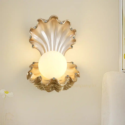 HDC Cream Style French Creative TV Background Pearl Decoration Wall lamp
