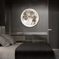 HDC Modern Home Decoration 900mm LED Planet Moon Wall Night Light Bedside Ceiling Light Wall Lamp With Remote
