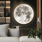 HDC Modern Home Decoration 900mm LED Planet Moon Wall Night Light Bedside Ceiling Light Wall Lamp With Remote