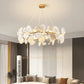 HDC Unique Design Hotel Lobby Restaurant Lighting Customized Luxury Modern Lotus Leaf Shaped Ceramic Led Chandelier