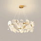 HDC Unique Design Hotel Lobby Restaurant Lighting Customized Luxury Modern Lotus Leaf Shaped Ceramic Led Chandelier