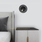 HDC LED 6W Black Bedside Wall Light with Pop Up Adjustable Spot - Warm White