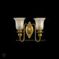 HDC 2 Light Vintage Brass Gold Metal Wall Light for Living Room Drawing Room Bedroom