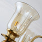 HDC 6 Light Champagne Glass Brass Italian Chandelier Light for Dining Hall