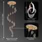 HDC 20-LIGHT LED Modern ring DOUBLE HEIGHT STAIR CHANDELIER - WARM WHITE