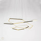 Hdc 3 Light 3 Hexagonal Rings Gold LED Chandelier Hanging Lamp