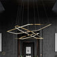 Hdc 3 Light 3 Hexagonal Rings Gold LED Chandelier Hanging Lamp