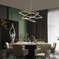 Hdc 3 Light 3 Hexagonal Rings Gold LED Chandelier Hanging Lamp
