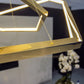 Hdc 3 Light 3 Hexagonal Rings Gold LED Chandelier Hanging Lamp
