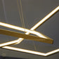 Hdc 3 Light 3 Hexagonal Rings Gold LED Chandelier Hanging Lamp