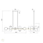 Hdc 8 Lights Smoke Black Linear Modern Glass Chandelier