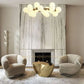 Hdc Luxurious 25-Light Frosted Ball Round Chandelier for Dining Room