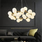 Hdc Luxurious 25-Light Frosted Ball Round Chandelier for Dining Room