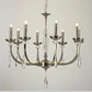 HDC 8 Light Antique Brass Italian Chandelier Light for Dining Hall - Warm White