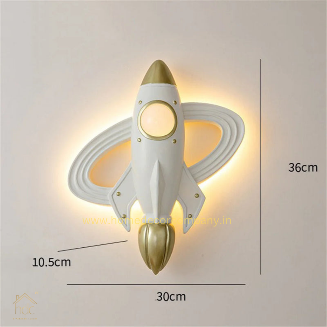Hdc Kids Rocket LED Wall Light – Modern Space Theme Decorative Wall Lamp